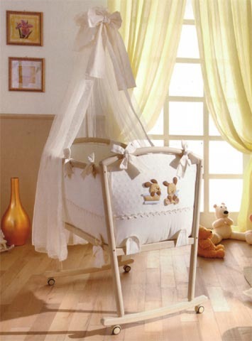 Culle neonati: vimini, legno, ferro, rivestimento, drappeggio Immagini di culle per bambini